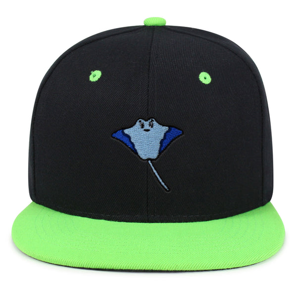 Stingray Snapback Hat Embroidered Hip-Hop Baseball Cap Fishing Ocean