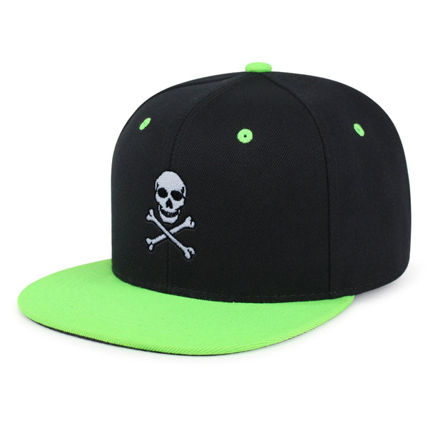 Pirate Skull Snapback Hat Embroidered Hip-Hop Baseball Cap Scary Grunge