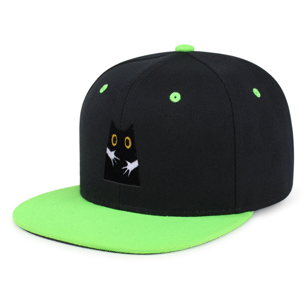 Hugs Snapback Hat Embroidered Hip-Hop Baseball Cap Black Cat Mom