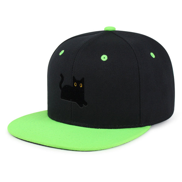 Black Cat Snapback Hat Embroidered Hip-Hop Baseball Cap Cat Mom