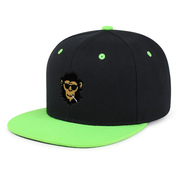 Smoking Monkey Snapback Hat Embroidered Hip-Hop Baseball Cap Wild Animal Funny