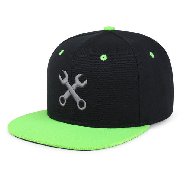 Wrench Snapback Hat Embroidered Hip-Hop Baseball Cap Tool Mechanic