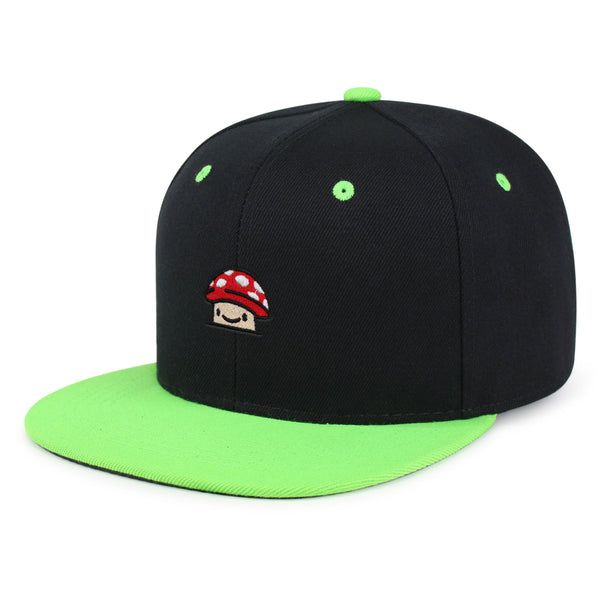 Mushroom  Snapback Hat Embroidered Hip-Hop Baseball Cap Red