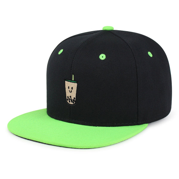 Boba Tea  Snapback Hat Embroidered Hip-Hop Baseball Cap Pearl