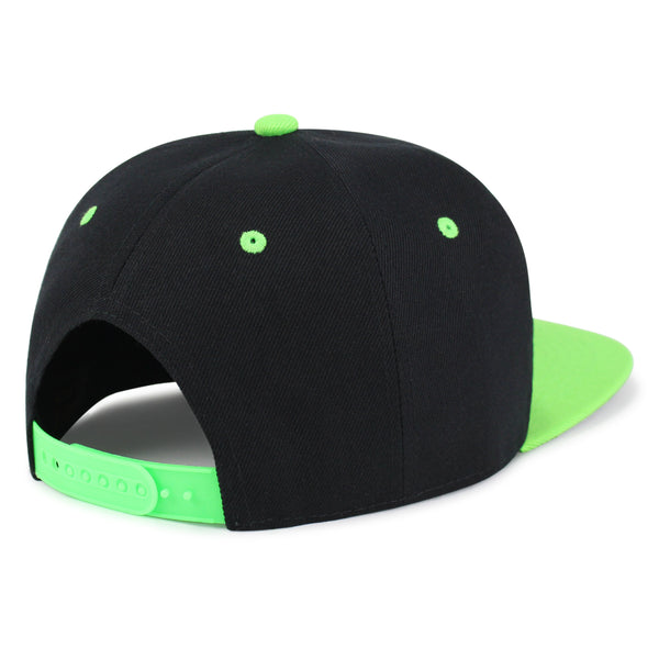 Elasmosaurus Dinosaur  Snapback Hat Embroidered Hip-Hop Baseball Cap Green