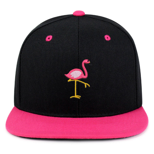 Flamingo Snapback Hat Embroidered Hip-Hop Baseball Cap Bird Pink