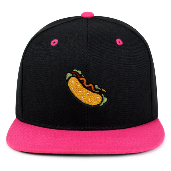 Hot Dog Snapback Hat Embroidered Hip-Hop Baseball Cap Fast Food