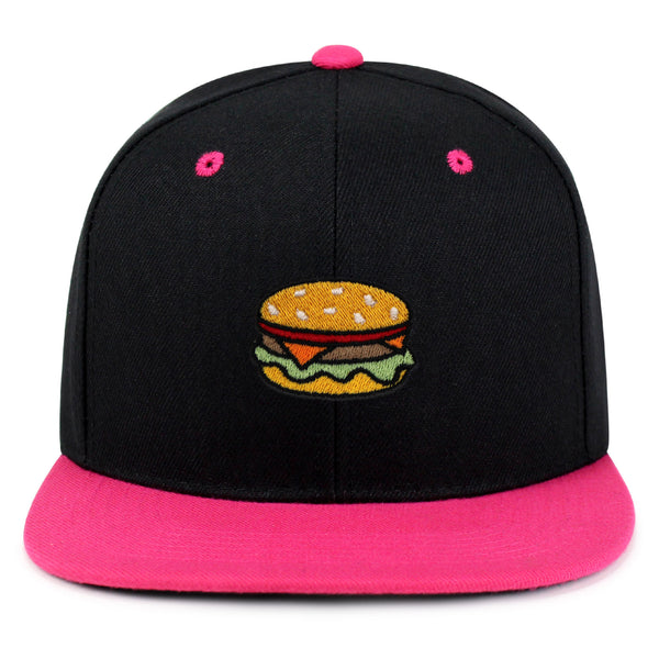 Hamburger Snapback Hat Embroidered Hip-Hop Baseball Cap Fast Food