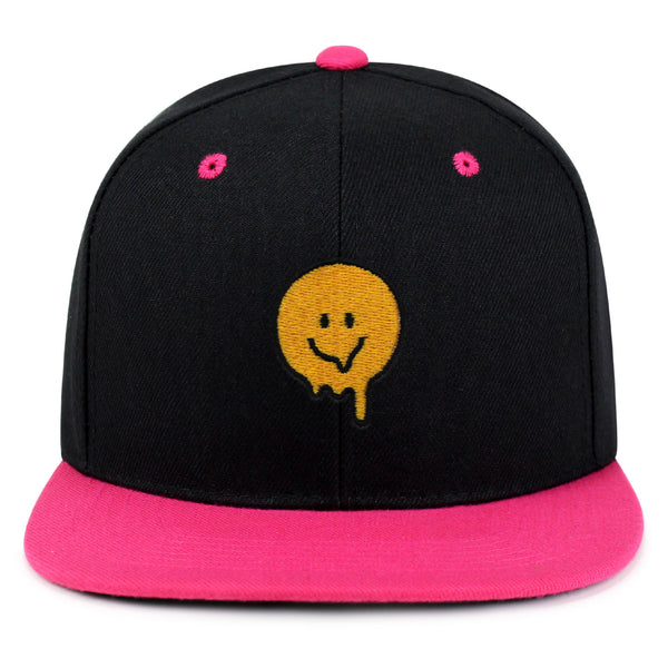 Melted Smile Snapback Hat Embroidered Hip-Hop Baseball Cap Sad Face