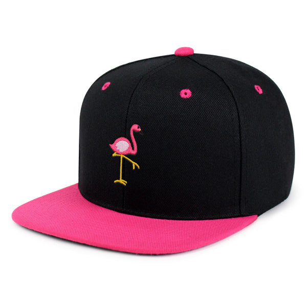 Flamingo Snapback Hat Embroidered Hip-Hop Baseball Cap Bird Pink