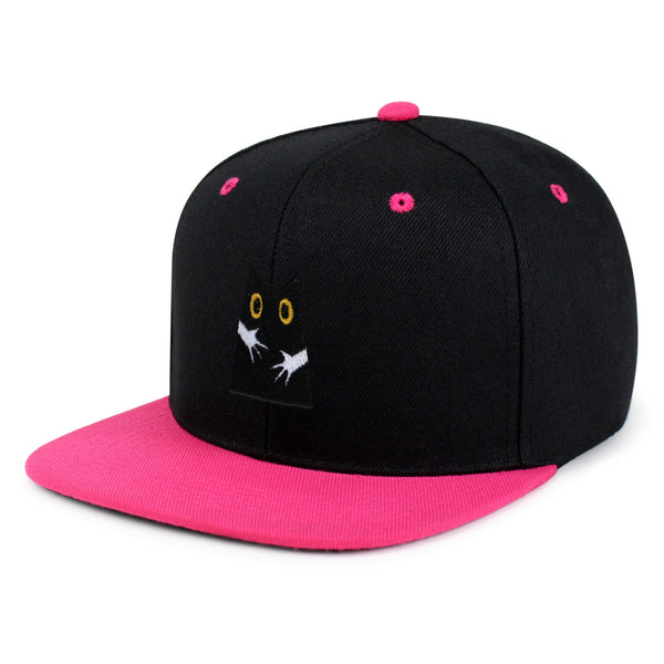 Hugs Snapback Hat Embroidered Hip-Hop Baseball Cap Black Cat Mom