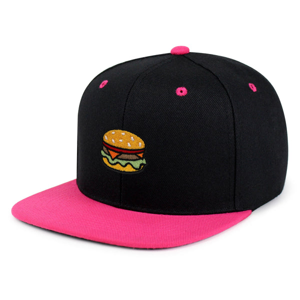 Hamburger Snapback Hat Embroidered Hip-Hop Baseball Cap Fast Food