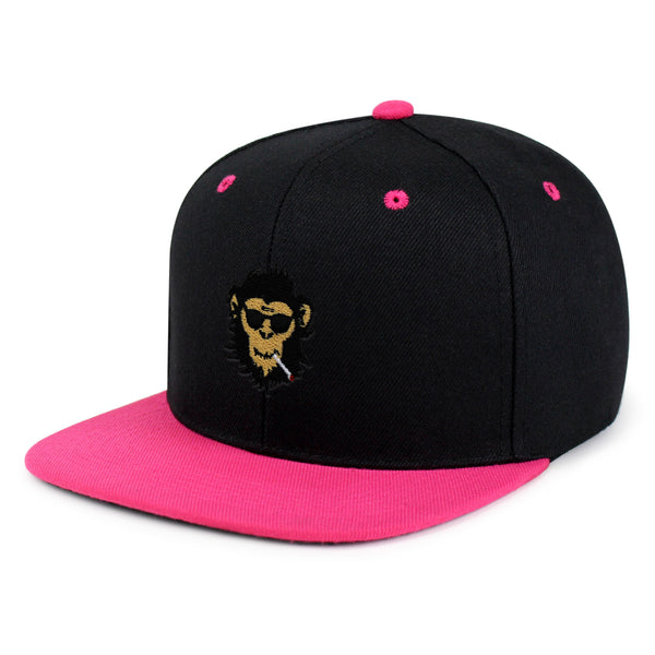 Smoking Monkey Snapback Hat Embroidered Hip-Hop Baseball Cap Wild Animal Funny