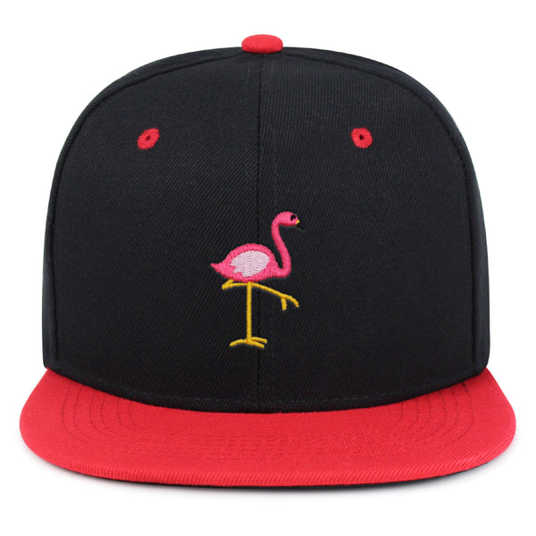 Flamingo Snapback Hat Embroidered Hip-Hop Baseball Cap Bird Pink