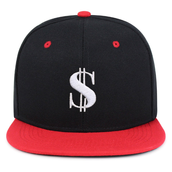 Dollar Sign Snapback Hat Embroidered Hip-Hop Baseball Cap Money Cash