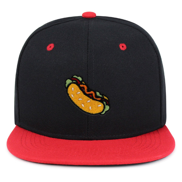 Hot Dog Snapback Hat Embroidered Hip-Hop Baseball Cap Fast Food