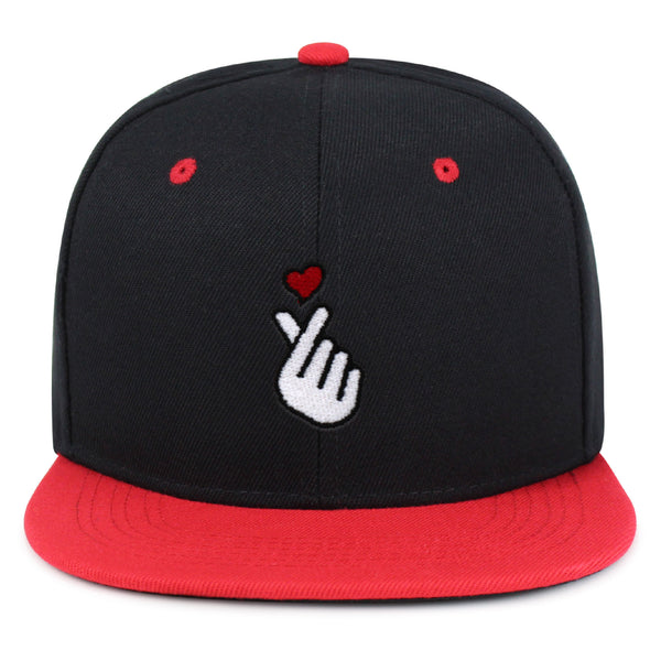 Korean Heart Finger Snapback Hat Embroidered Hip-Hop Baseball Cap Korea Sign