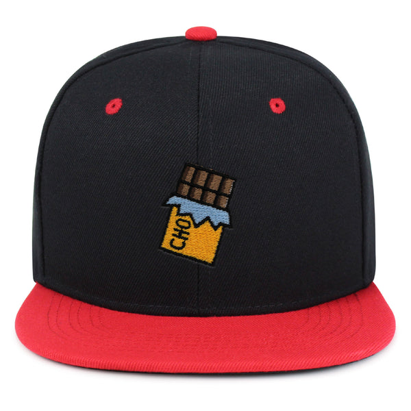 Chocolate Snapback Hat Embroidered Hip-Hop Baseball Cap Foodie Snack Sweet