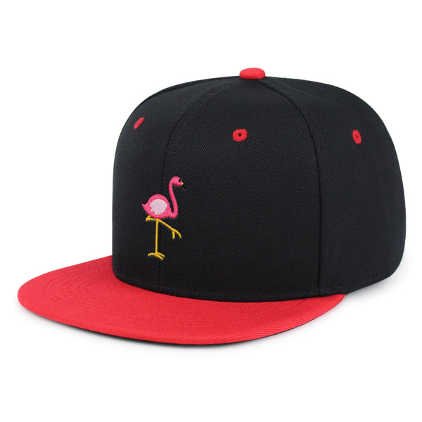 Flamingo Snapback Hat Embroidered Hip-Hop Baseball Cap Bird Pink