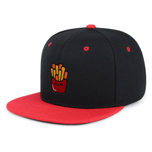 Smiling French Fries Snapback Hat Embroidered Hip-Hop Baseball Cap Chips Fast Food