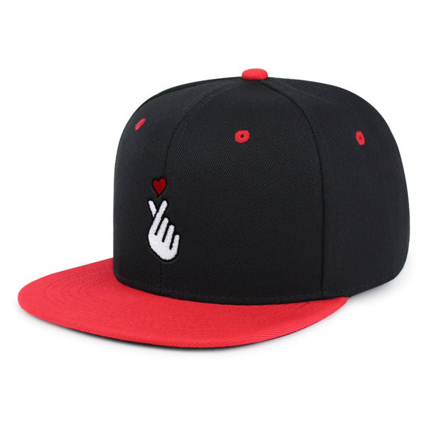 Korean Heart Finger Snapback Hat Embroidered Hip-Hop Baseball Cap Korea Sign