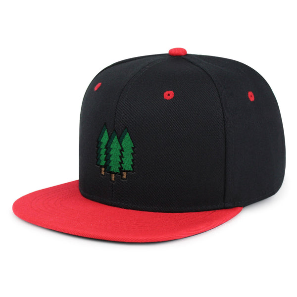 Trees Snapback Hat Embroidered Hip-Hop Baseball Cap Forest Hiking