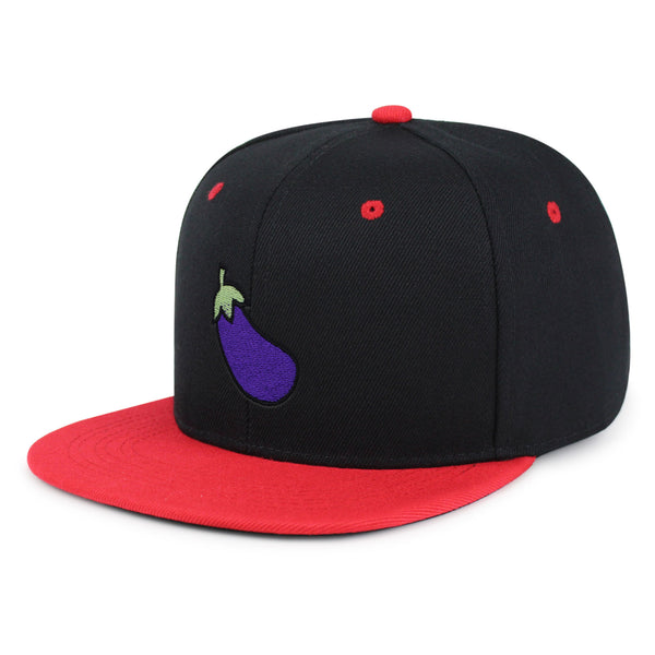 Eggplant Snapback Hat Embroidered Hip-Hop Baseball Cap Foodie Vegetable