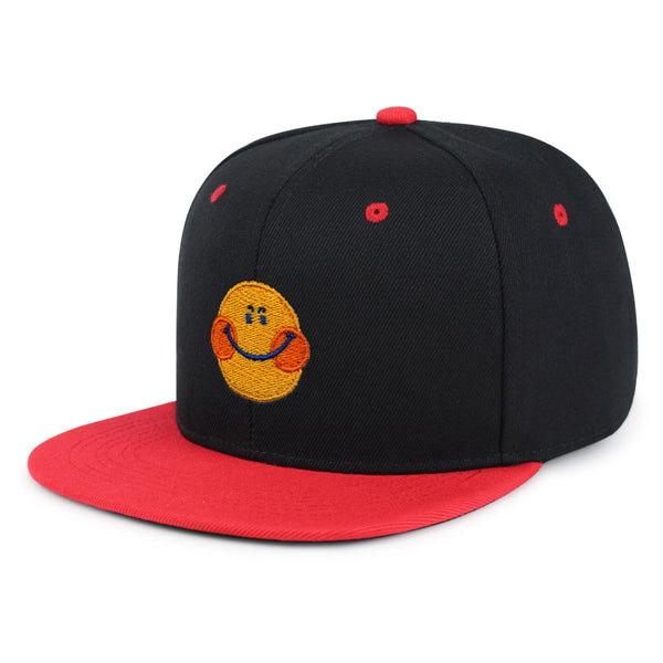 Smile Snapback Hat Embroidered Hip-Hop Baseball Cap Emoji Smiling Face