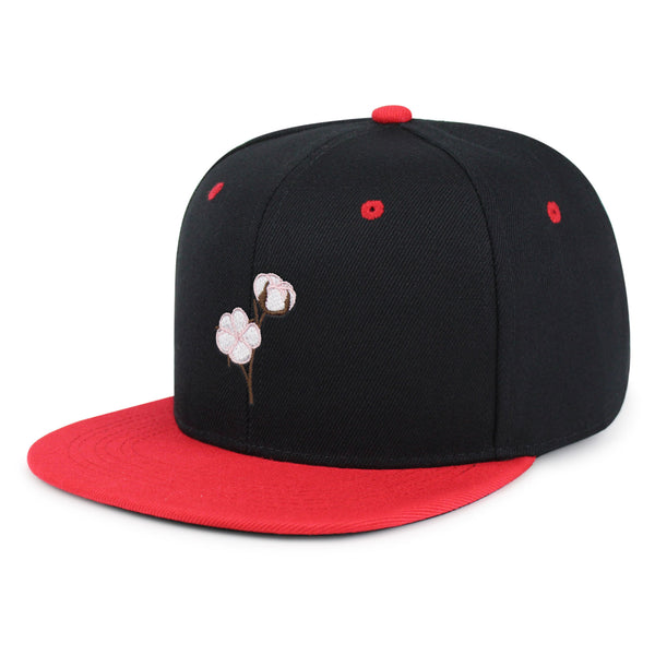 Cotton Flower Snapback Hat Embroidered Hip-Hop Baseball Cap Tree