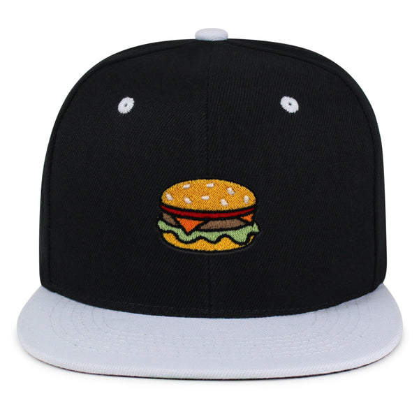 Hamburger Snapback Hat Embroidered Hip-Hop Baseball Cap Fast Food