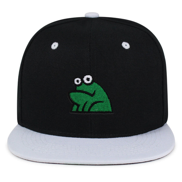 Frog Snapback Hat Embroidered Hip-Hop Baseball Cap Funny