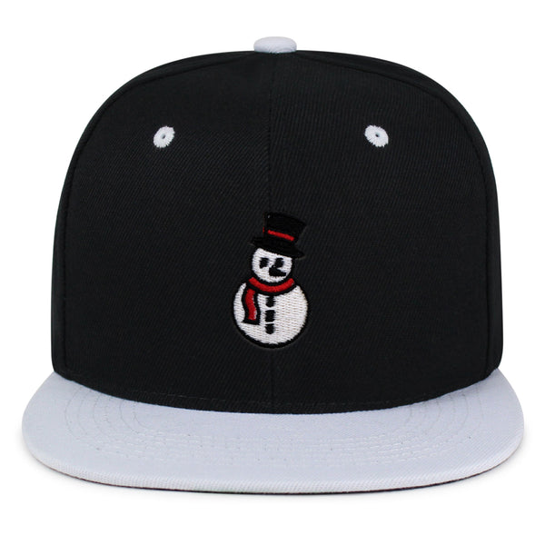Snowman Snapback Hat Embroidered Hip-Hop Baseball Cap Winter Christmas