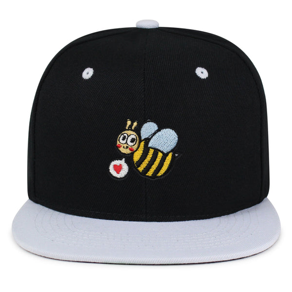 Bee Snapback Hat Embroidered Hip-Hop Baseball Cap Insect Honey