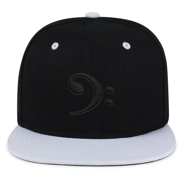 Bass Clef Snapback Hat Embroidered Hip-Hop Baseball Cap Music Symbol