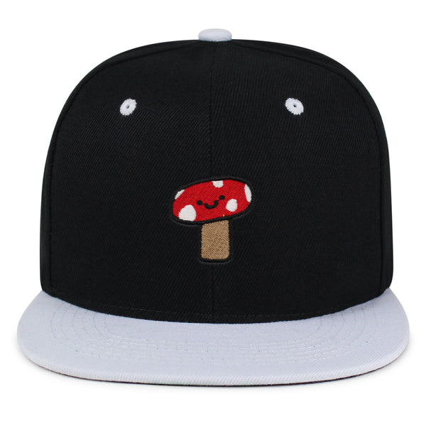 Mushroom Snapback Hat Embroidered Hip-Hop Baseball Cap Cute