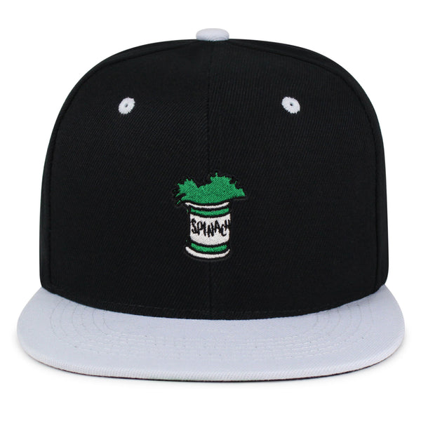 Spinach Leaf  Snapback Hat Embroidered Hip-Hop Baseball Cap Captain