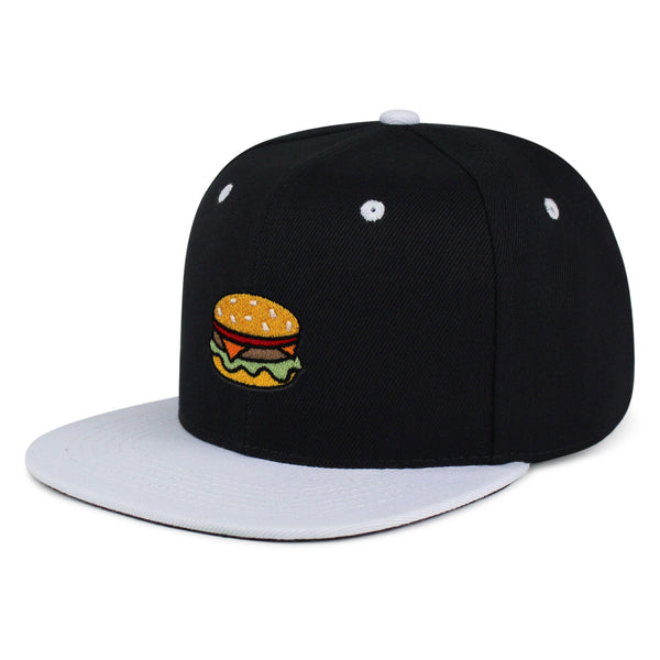 Hamburger Snapback Hat Embroidered Hip-Hop Baseball Cap Fast Food