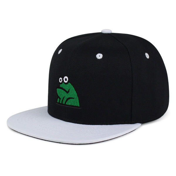 Frog Snapback Hat Embroidered Hip-Hop Baseball Cap Funny