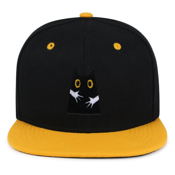 Hugs Snapback Hat Embroidered Hip-Hop Baseball Cap Black Cat Mom