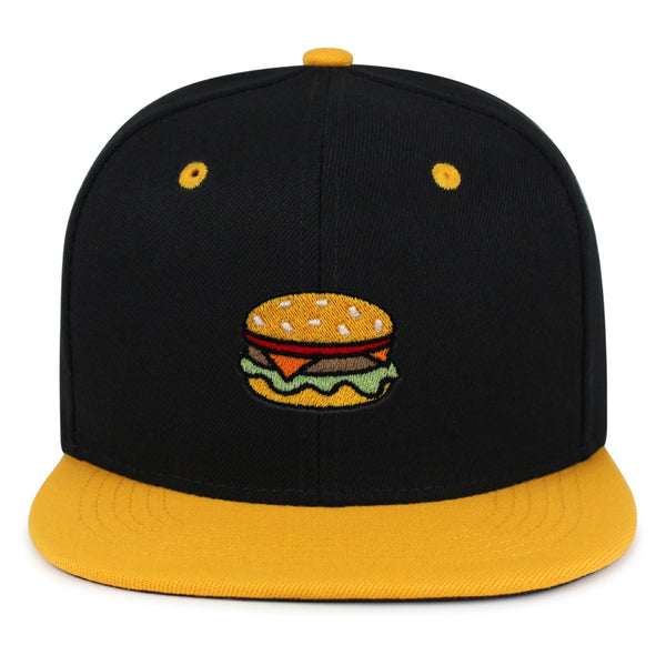 Hamburger Snapback Hat Embroidered Hip-Hop Baseball Cap Fast Food