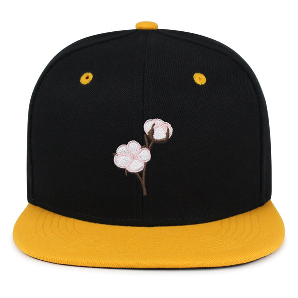 Cotton Flower Snapback Hat Embroidered Hip-Hop Baseball Cap Tree