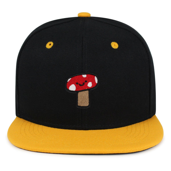 Mushroom Snapback Hat Embroidered Hip-Hop Baseball Cap Cute