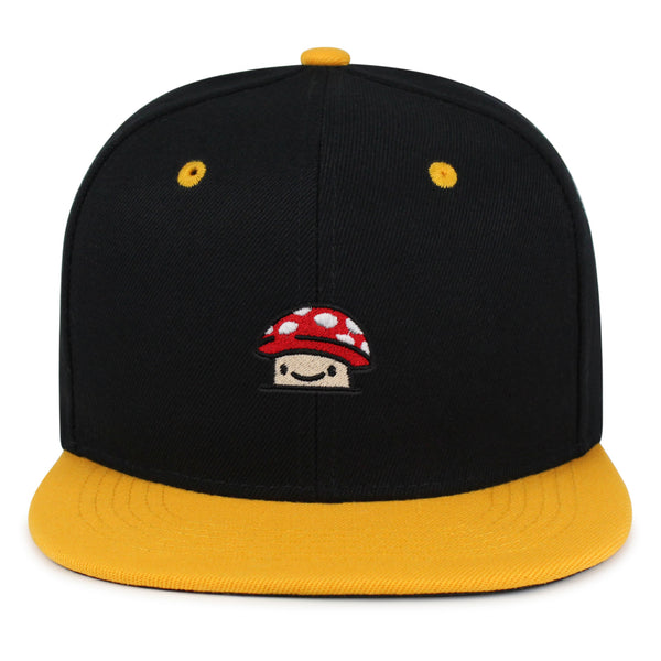 Mushroom  Snapback Hat Embroidered Hip-Hop Baseball Cap Red