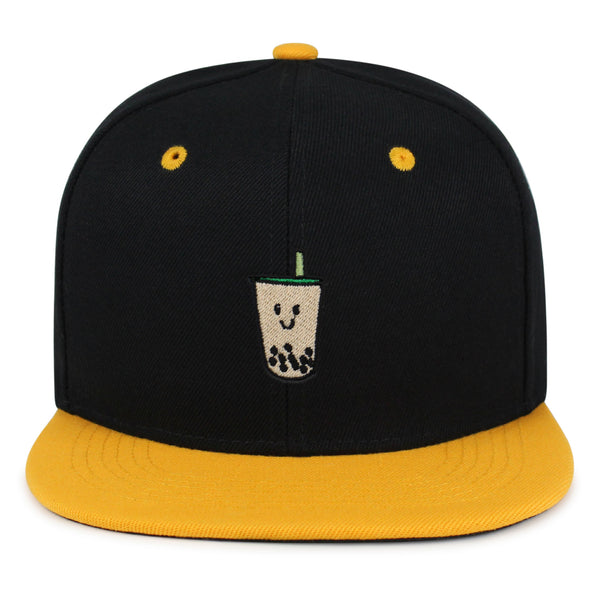 Boba Tea  Snapback Hat Embroidered Hip-Hop Baseball Cap Pearl