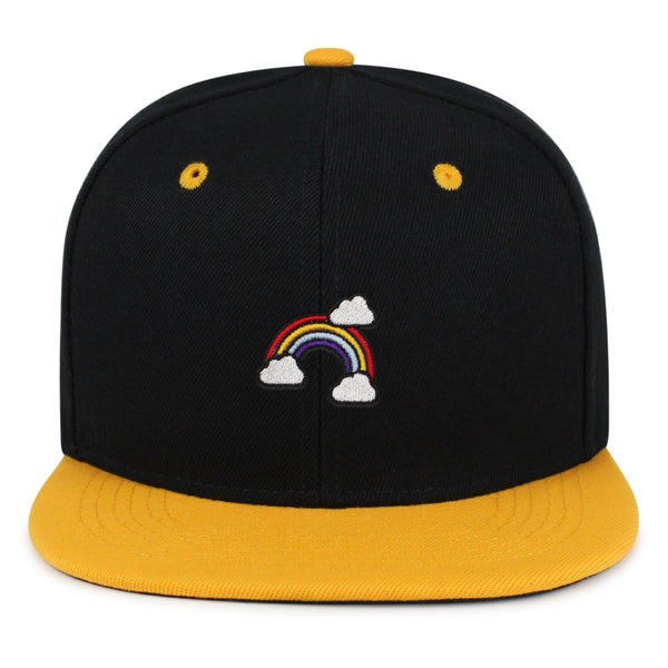 Rainbow Snapback Hat Embroidered Hip-Hop Baseball Cap Cute