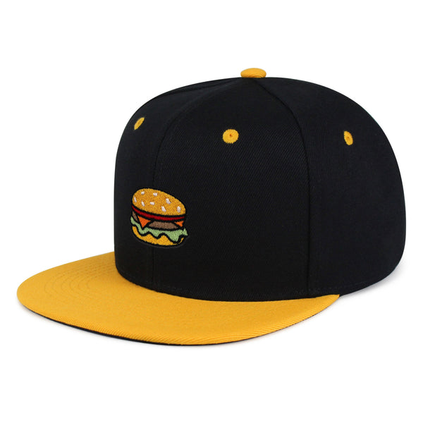 Hamburger Snapback Hat Embroidered Hip-Hop Baseball Cap Fast Food