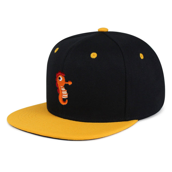 Sea Horse Snapback Hat Embroidered Hip-Hop Baseball Cap Ocean Fish