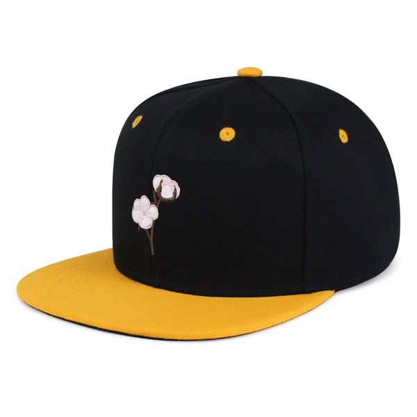 Cotton Flower Snapback Hat Embroidered Hip-Hop Baseball Cap Tree