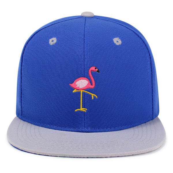 Flamingo Snapback Hat Embroidered Hip-Hop Baseball Cap Bird Pink