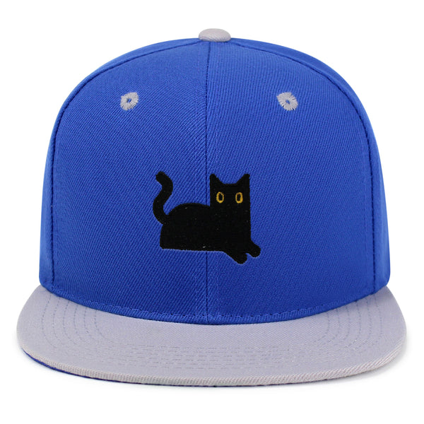 Black Cat Snapback Hat Embroidered Hip-Hop Baseball Cap Cat Mom